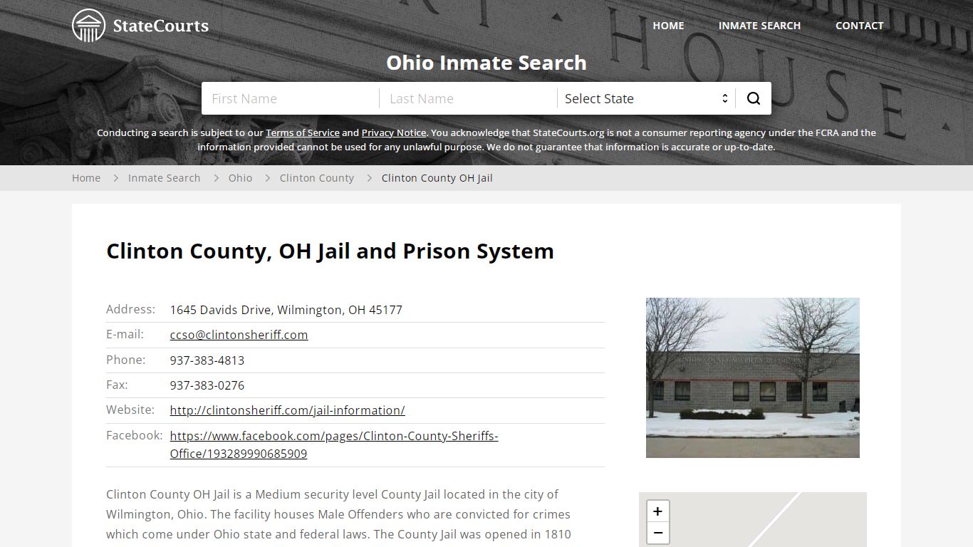 Clinton County OH Jail Inmate Records Search, Ohio - StateCourts